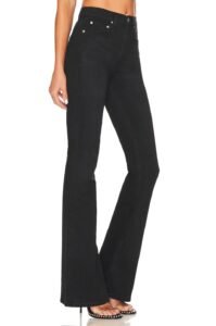  Image of Carine High Rise Flare Jeans - Stylish denim jeans with a high rise and flare leg silhouette, perfect for making a chic fashion statement